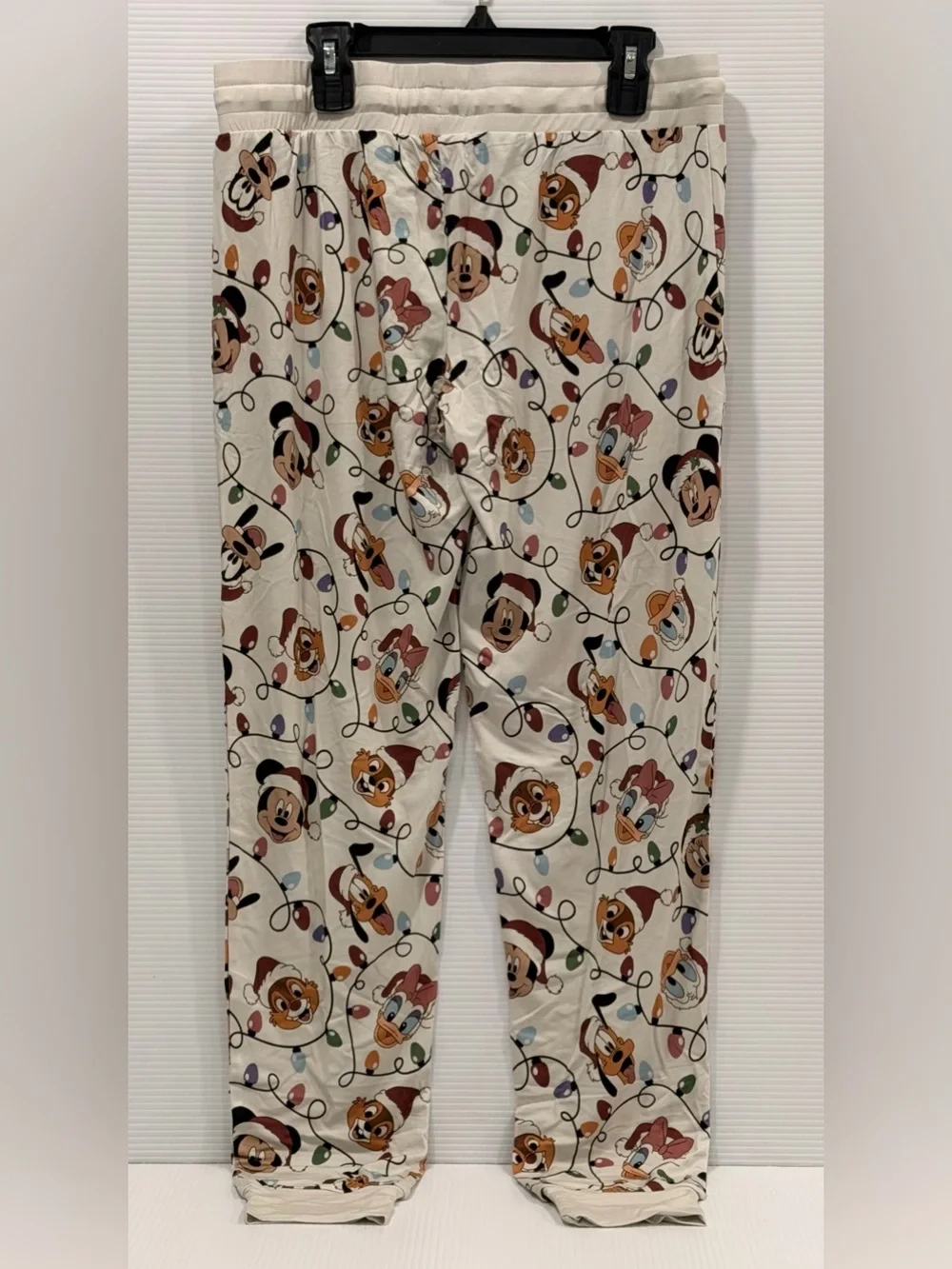Women’s Mickey Mouse Cream Holiday Character Pajama Set - Cozy Long Sleeve & Pan